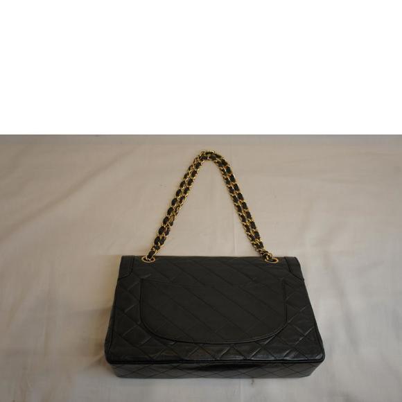 Chanel W Chain Paris Lambskin Flap Bag Matrassel Shoulder Black - Picture 1 of 6